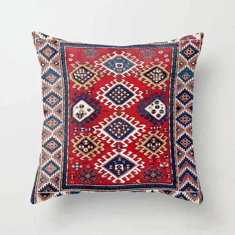 Pillow Sofa Bed Ethnic Style Bohemian Geometry Photo Homestay New Moroccan Backrest Cushion Cover Retro Family