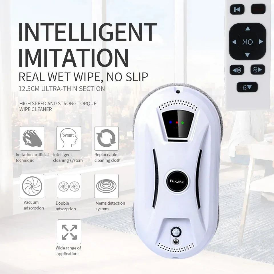 Ultra thin Robot vacuum cleaner window cleaning robot window cleaner electric glass limpiacristales remote control for home