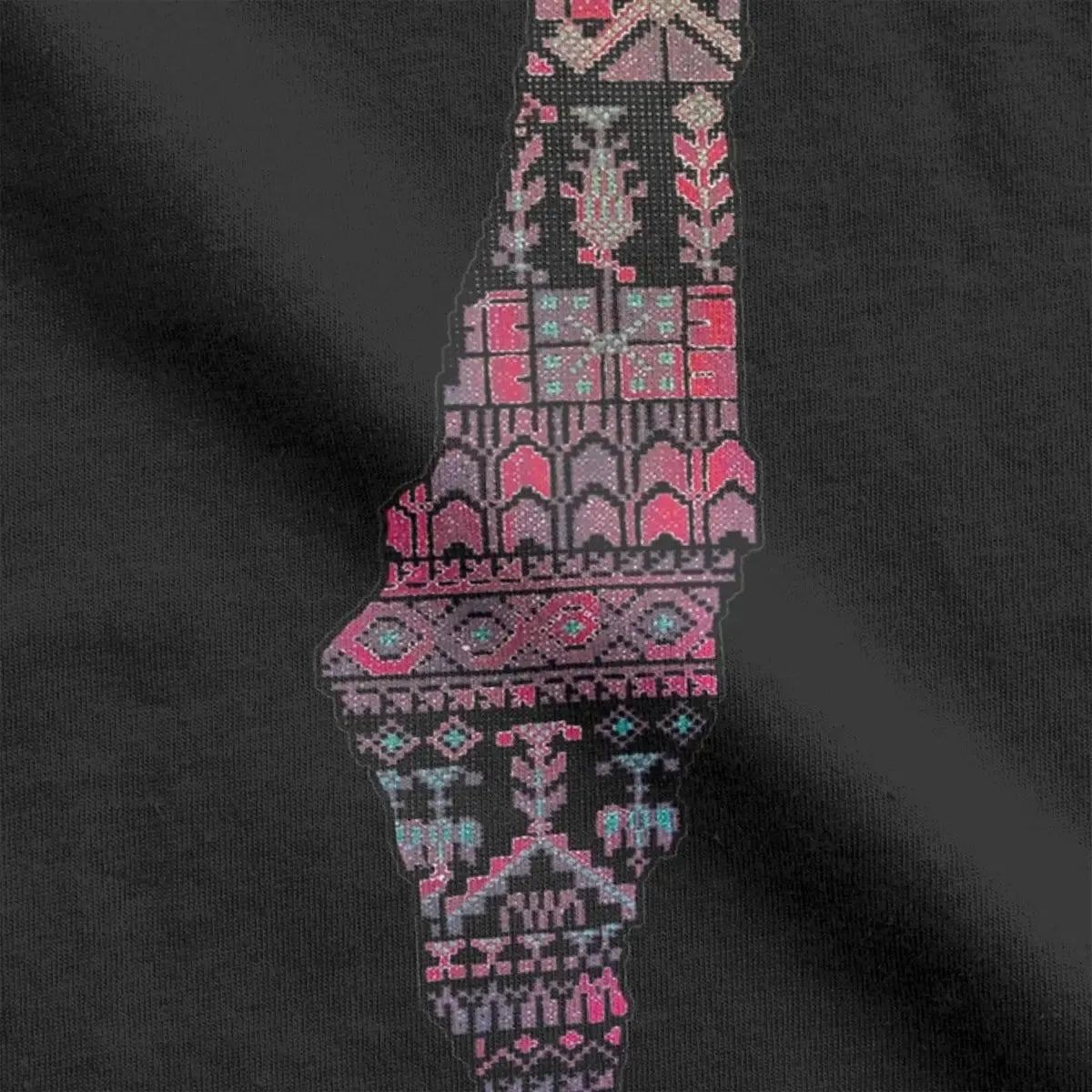 Creative Palestine Kofia Kofya Made By Traditional Tatreez T-Shirts for Men Cotton T Shirts Short Sleeve Tee Shirt Clothes