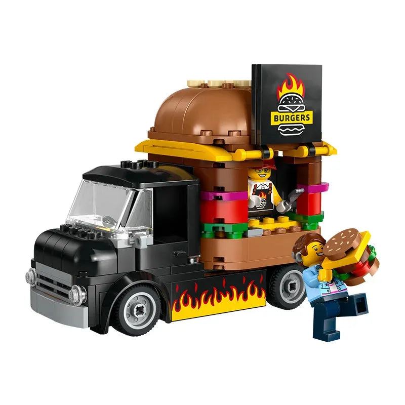 LEGO City 60404 Burger Dining Car Male And Female Puzzle Block Model Assembly Toy