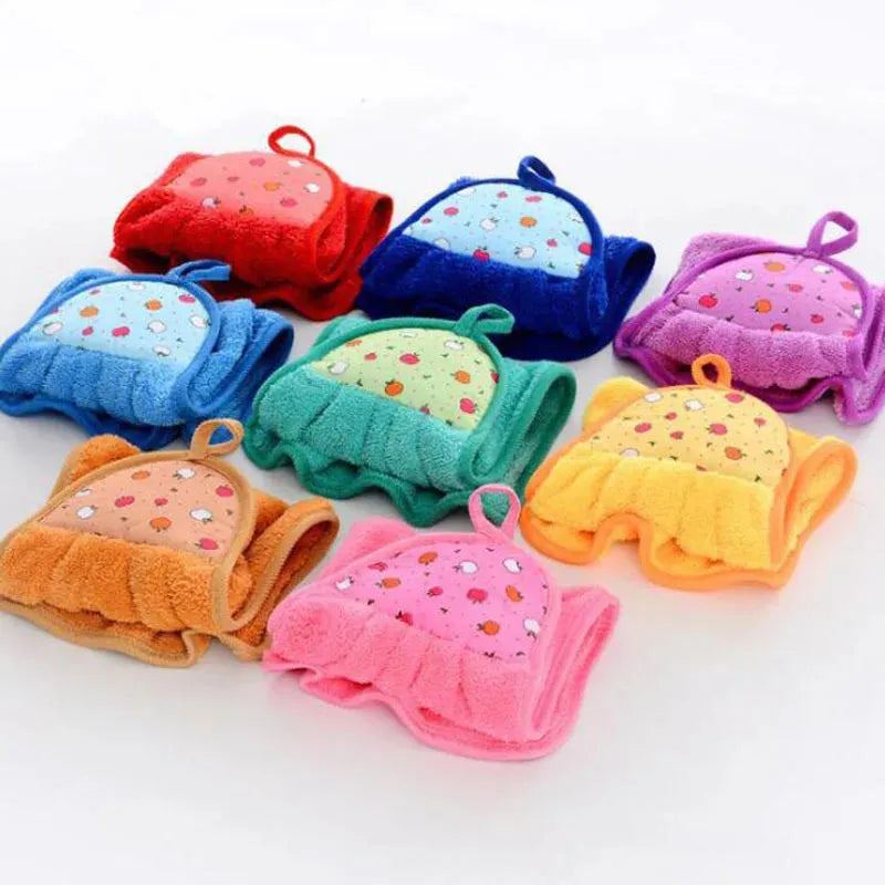 Hand Towel Coral Velvet Bathroom Supplies Soft Absorbent Cloth Dishcloths Hanging Cloth Kitchen Accessories