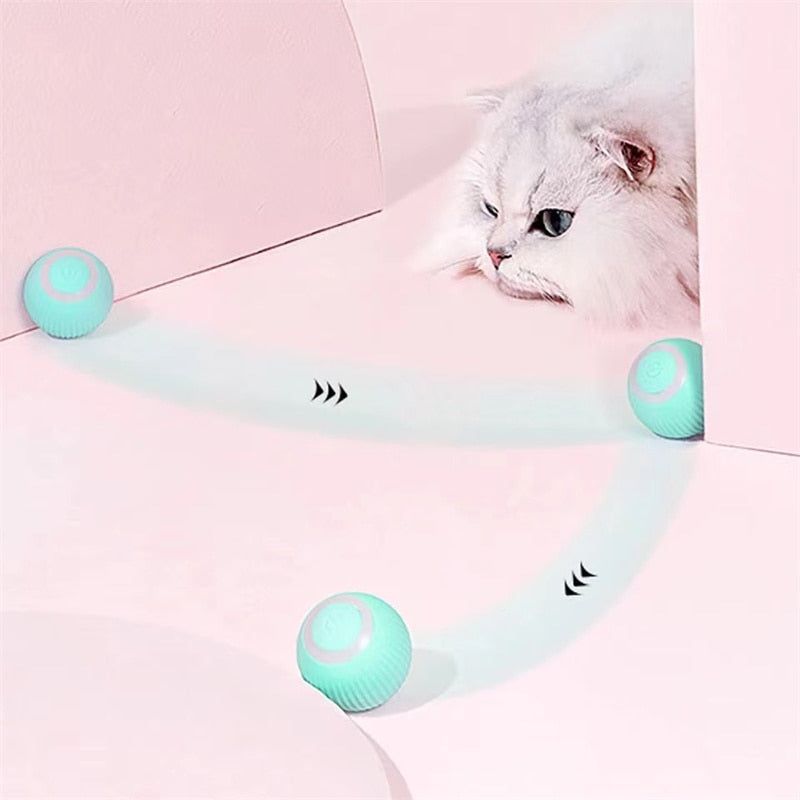 Smart Cat Toys Automatic Rolling Cat Ball Electric Ball Cat Interactive Toy For Cats Training Self-moving Kitten Toy Accessories - Jointcorp