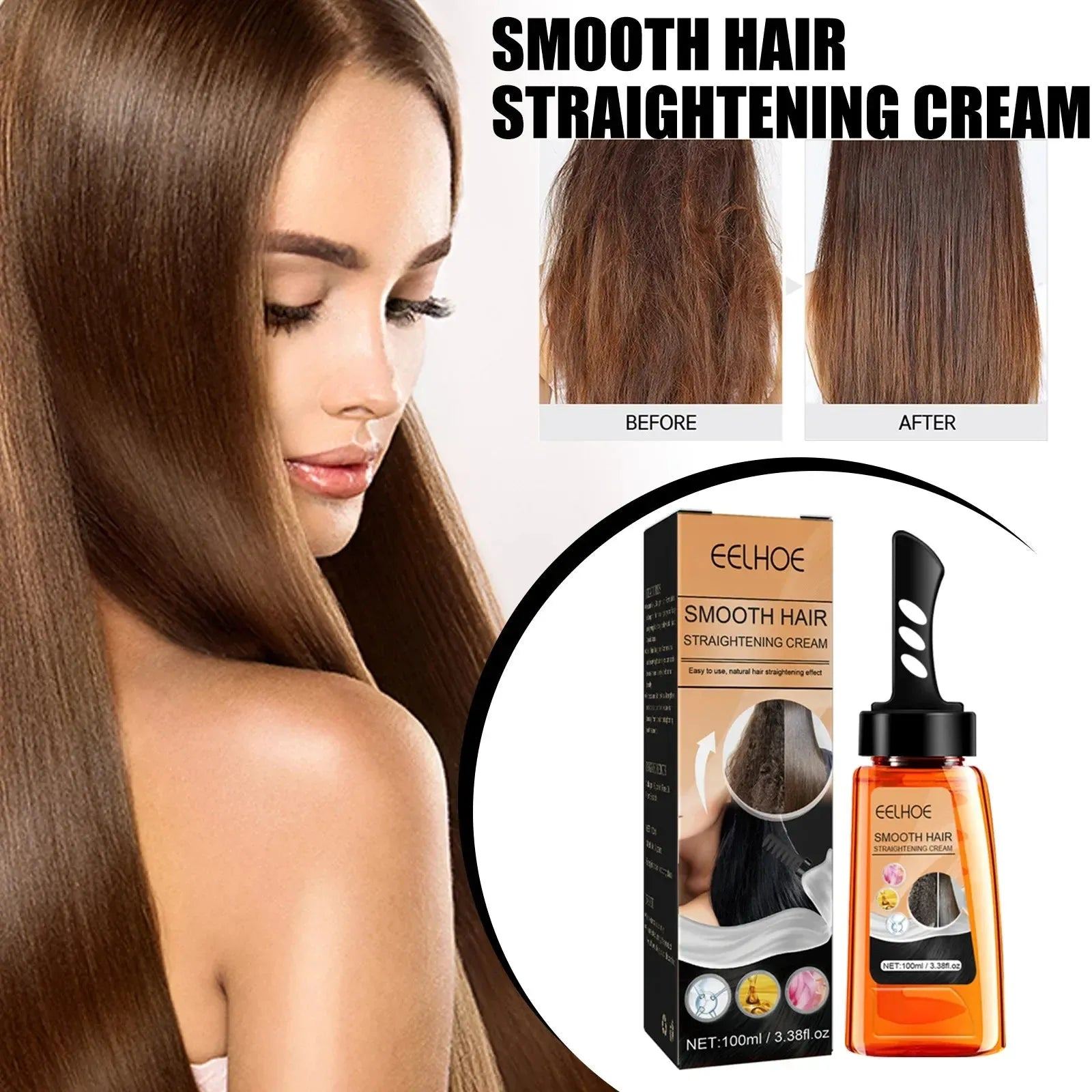 100ml Keratin Hair Straightening Cream Professional Damaged Treatment Faster Smoothing Curly Hair Care Protein Correction Cream