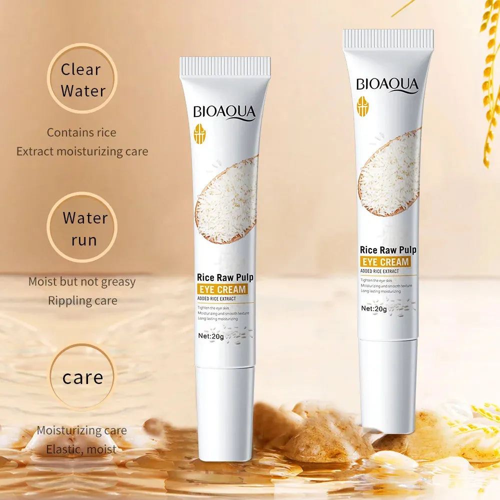 BIOAQUA White Rice Eye Cream Lighting Eyes Firming Eye Creams Anti Dark Circle Puffiness Moisturizing Eyes Skin Care