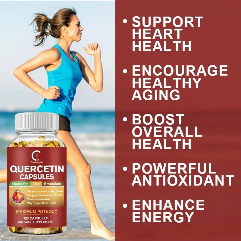 GPGP Greenpeople Quercetin Capsule Vitamin C+ Zinc For Antioxidant Anti-tumor Antitussive Chronic Bronchitis Chest Tightness