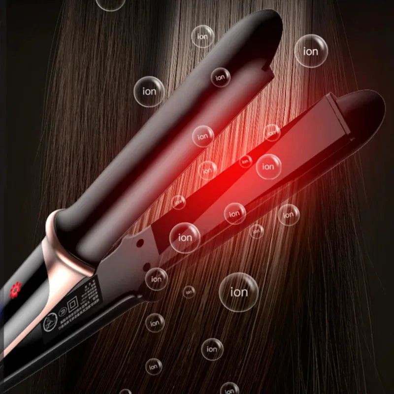 Two In One Professional Straightener Suitable For Wet Or Dry Hair, Iron Curly Hair Straight Hair Iron Smooth Hair Tools