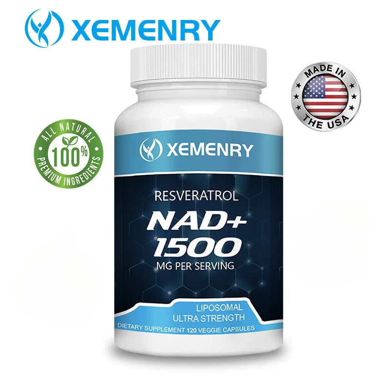 NAD+ Supplements - with Resveratrol - Natural Energy Supplement, Support Cell Health, Anti-aging, Enhance Immunity