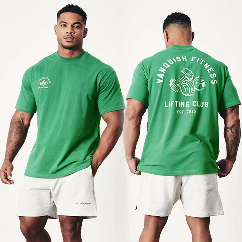 T-Shirts Gym  fitness Oversized Cotton Men T Shirt High Quality Bodybuilding Men Clothes - Jointcorp