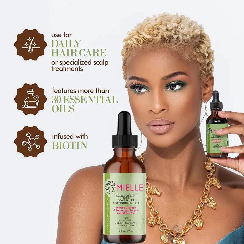 Mielle Rosemary Mint Scalp and Hair Strengthening Essence Oil Nourishing Repairing Dry Hair Care Women Men for All Hair Types