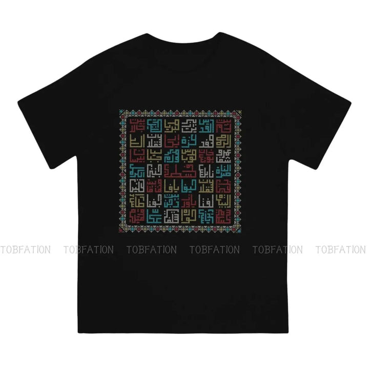 Palestine Cities Names in Arabic Realistic Embroidery Traditional Palestinian Tatreez Tshirt Graphic Men Clothing Cotton T Shirt