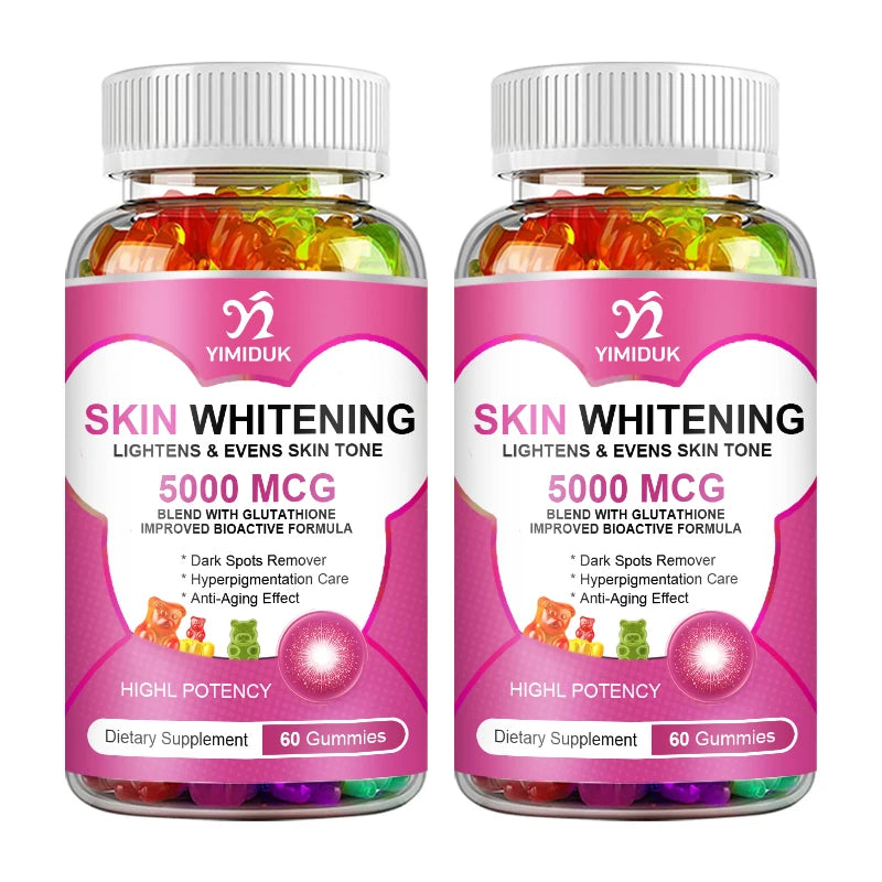 Glutathione Whitening Gummies Effective Skin Lightening Supplement Dark Spots, Hyperpigmentation Treatment Anti-Aging Antioxidan