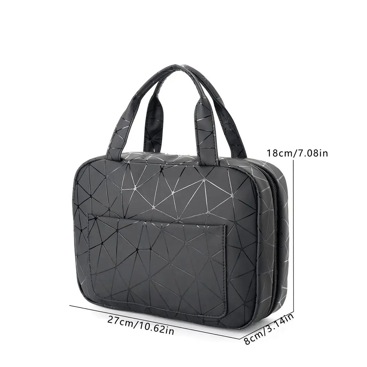 Women's Black Large Capacity Multifunctional Portable Waterproof Storage Travel Toiletry Bag Cosmetic Bag