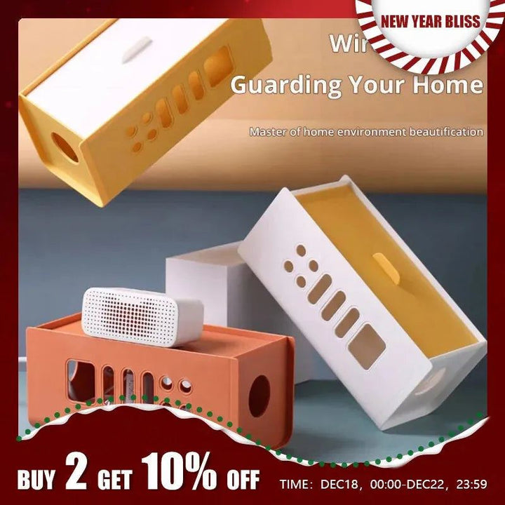 Cable Storage Box Multifunctional Power Board Wire Management Socket Wire Case Home Room Safety Network Line Storage Bin