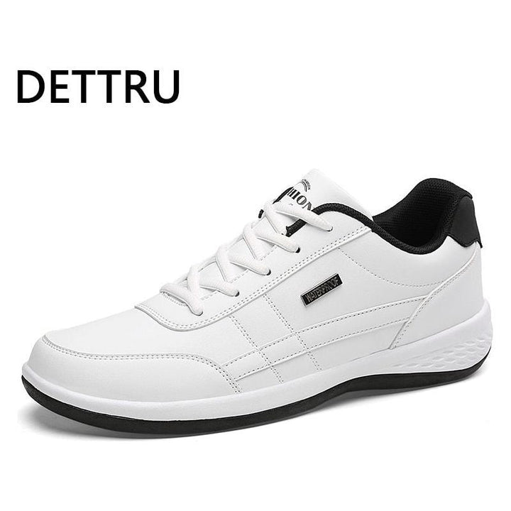 Leather Men's Shoes Luxury Trend Casual Shoes Men Sneakers Breathable - Jointcorp