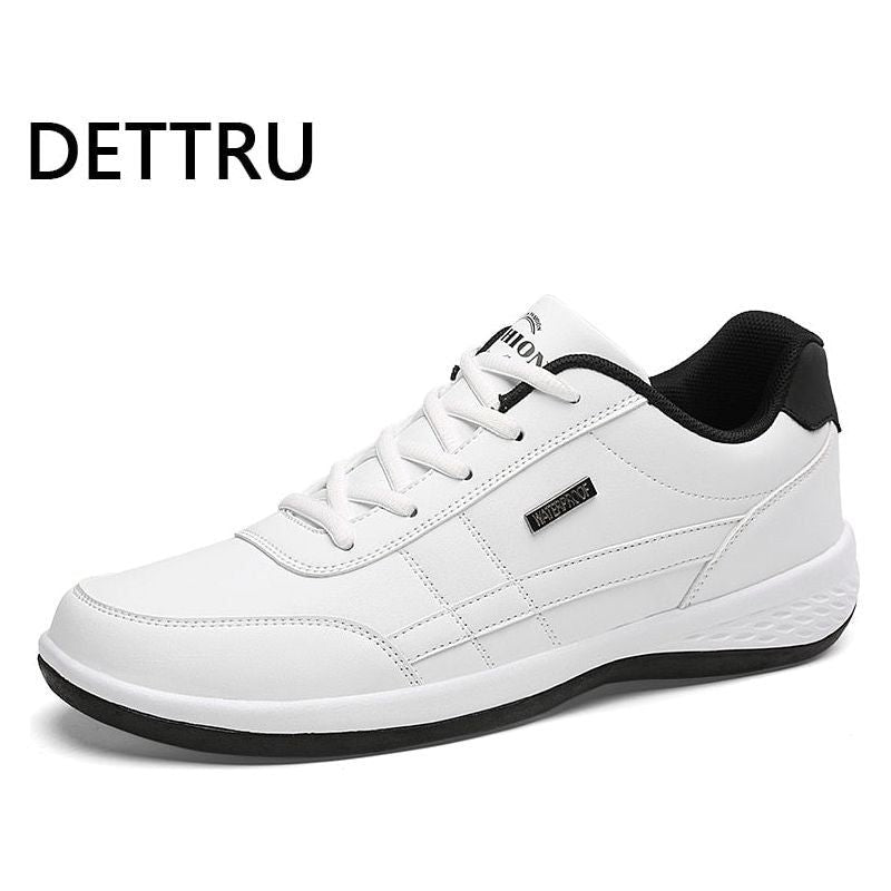 Leather Men's Shoes Luxury Trend Casual Shoes Men Sneakers Breathable - Jointcorp