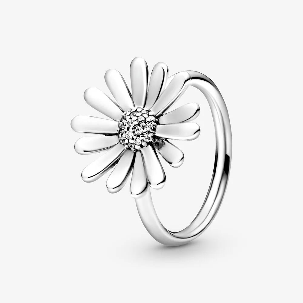 Sterling Silver Cocktail Ring Geometric Cubic Zircon for Women