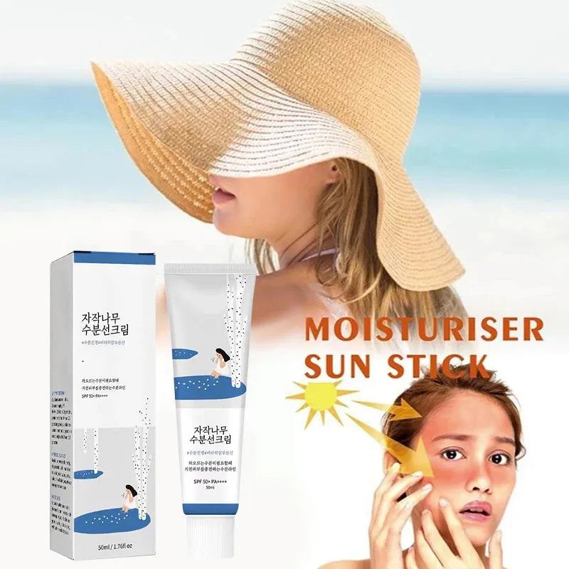ROUND LAB Birch Juice Moisturizing Sunscreen SPF50+ PA++++ for Face Strong UV Protection Moist Essence Type, Korean Sunscreen
