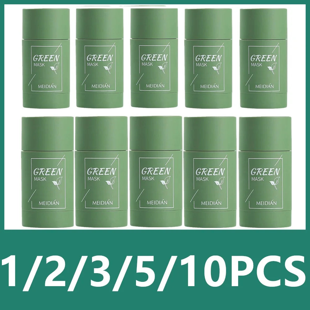 40ml Remove Blackhead Green Tea Solid Mask Clean Stick Mask Facial Dispel Acne Blemish Shrink Pores Korean Skin Care Multipack