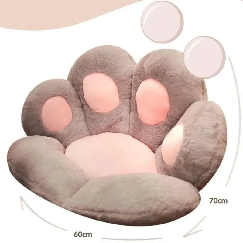 Cat Paw Back Soft Pillows Plush Chair Cushion Sofa Indoor Floor Home Chair Decor Animal Plush Throw Pillow Back Rest Pillow