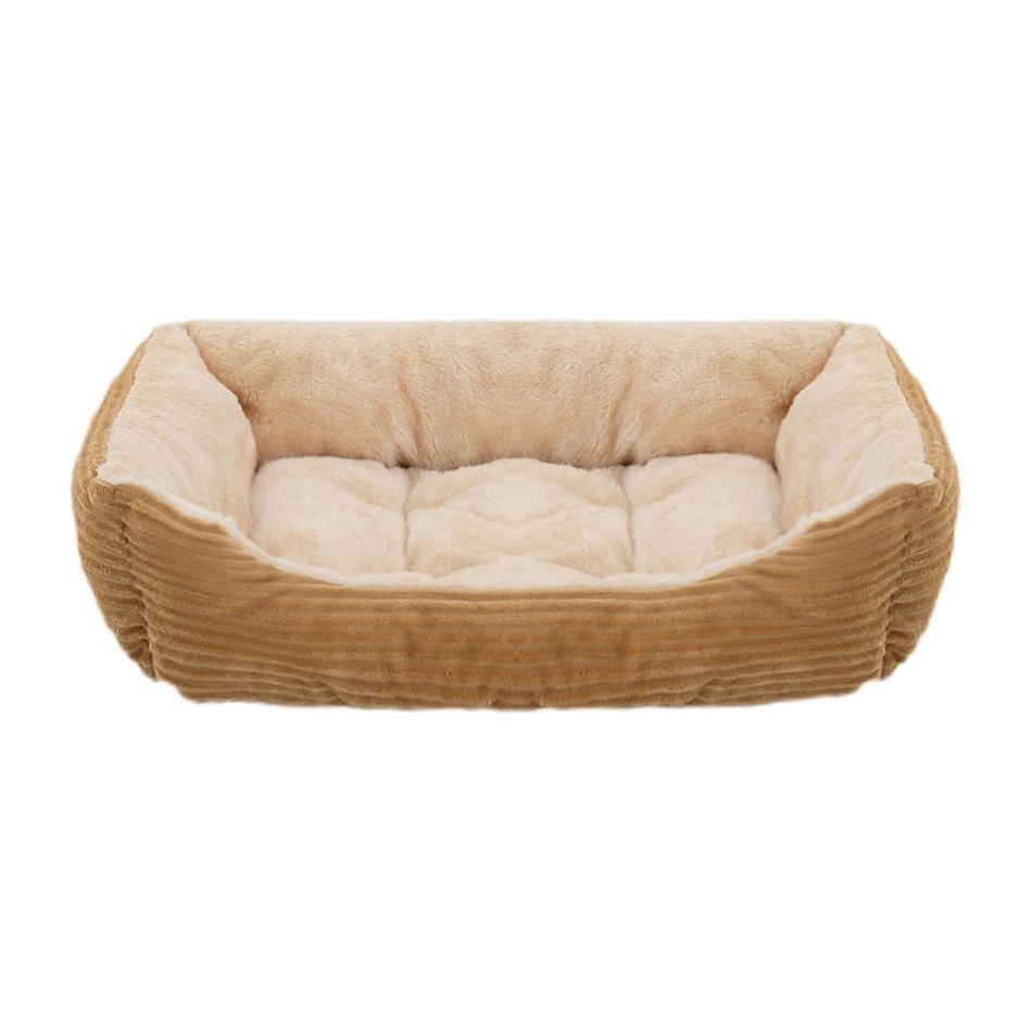 Pet Cat Dog Bed Cozy Square Plush Kennel Puppy Sofa Bed Small Large Dog Sleep Pad Portable Pet Bed Nest Pet Supplies Accessories