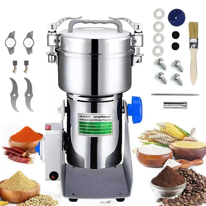800g Swing Type Spices Grinder Grains Spices Hebals Cereals Dry Food Grinder  Electric Grain Mill Grinder Powder Crusher