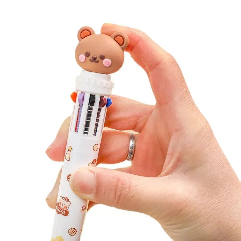 Ballpoint Pen Cartoon Bear 0.5mm Colorful Ink Gel Pens