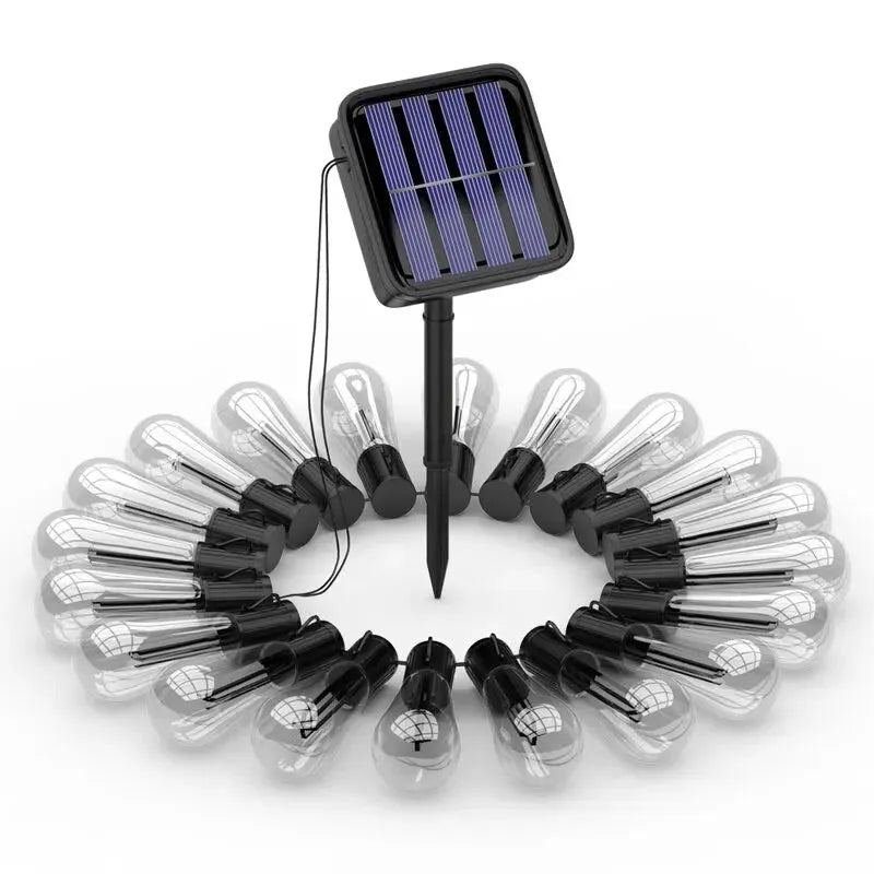 LED Solar Fairy String Lights Outdoor Christmas Decoration Bulb IP65 Waterproof S14 Solar LED Lights Holiday Garland For Garden