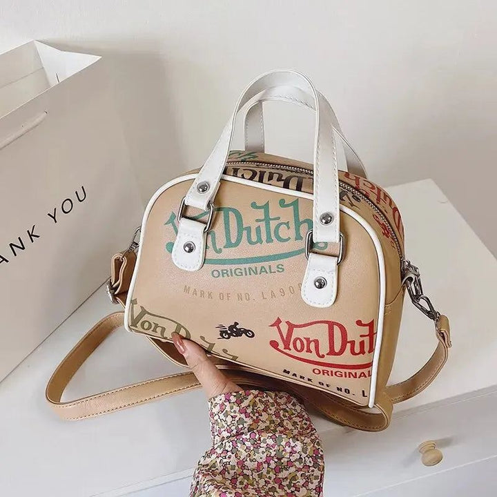 Women Y2K Luxury Designer Handbag Shopping Crossbody Graffiti Purses PU Leather Shoulder Bag For Women