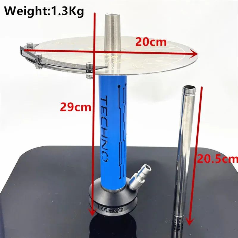 Stainless Steel Geometry Hookah TECHNO Shisha Detachable Water  Sheesha Chicha Accessories