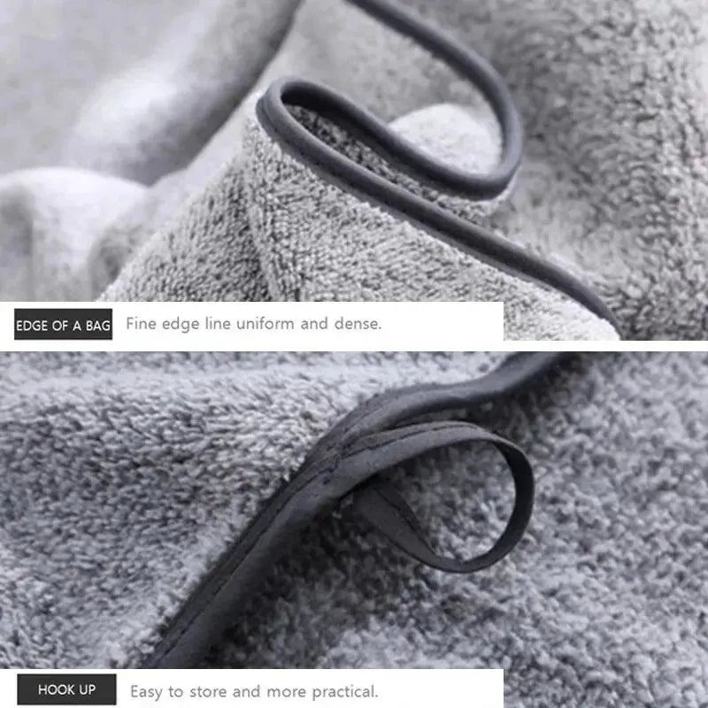 Quick drying Bath Towel for Home Use Bamboo Charcoal Fiber Thickened Coral Velvet Large Bath Towel Beach Sunbathing Bathrobe