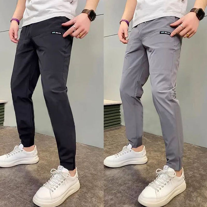 Men's High Stretch Multi-pocket Skinny Cargo Pants Multi-pocket Sweatpants Solid Color Casual Work Outdoor Joggers Trousers - Jointcorp