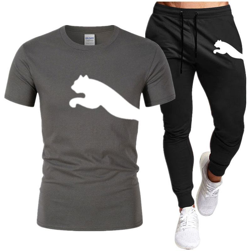 Men's Suit Fashion Sportswear Men's Short Sleeve T-shirt + Tracksuit Men's Casual Men's Wear Men's Jogging Suit - Jointcorp