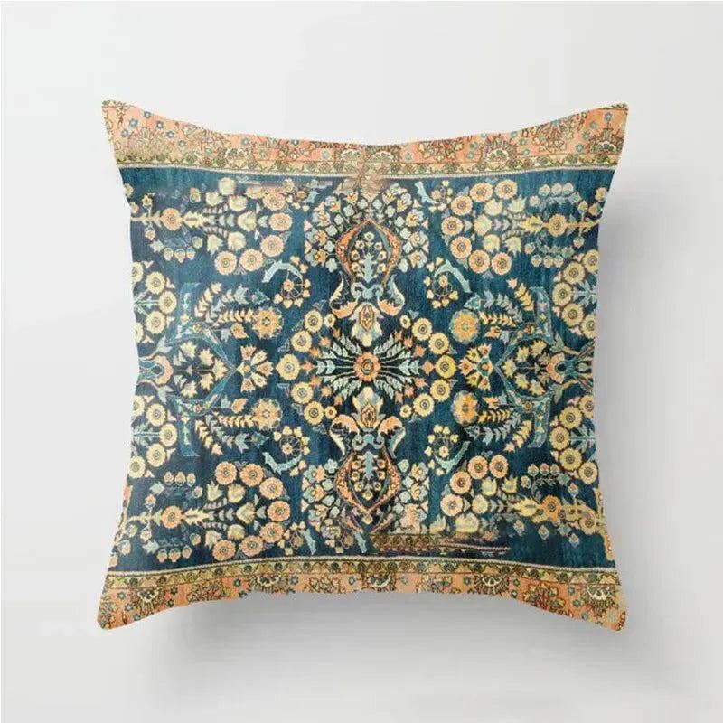 Pillow Sofa Bed Ethnic Style Bohemian Geometry Photo Homestay New Moroccan Backrest Cushion Cover Retro Family