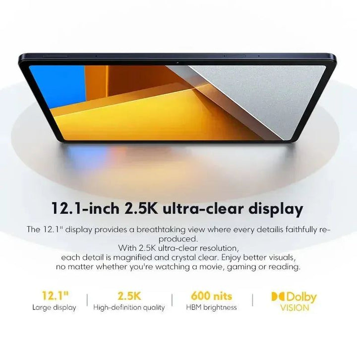 POCO Pad Global Version 12.1'' 2.5K Display Tablet Snapdragon 7s Gen 2 Octa core 10000mAh Battery 33W Charging