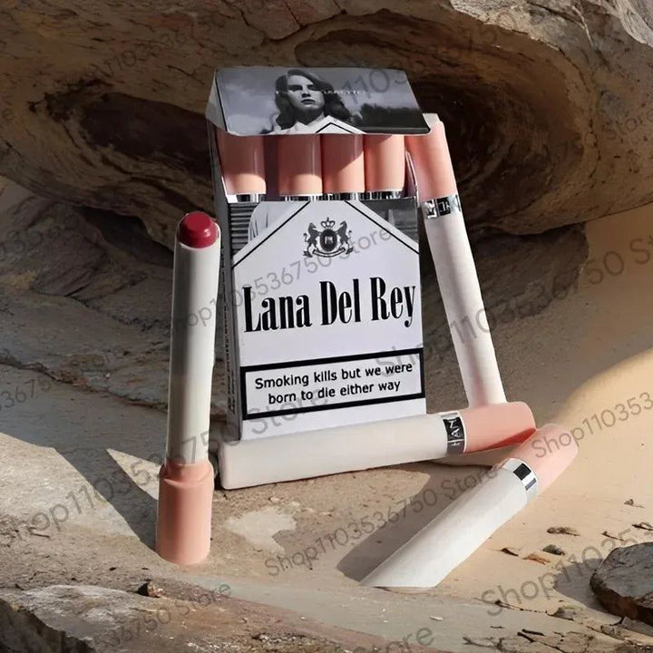 10 PCS Lana Del Rey Lipstick Matte Non Stick Cup Lip Gloss Smoke Pipe Lip Gloss Set Velvet Liquid Lipstick European Makeup