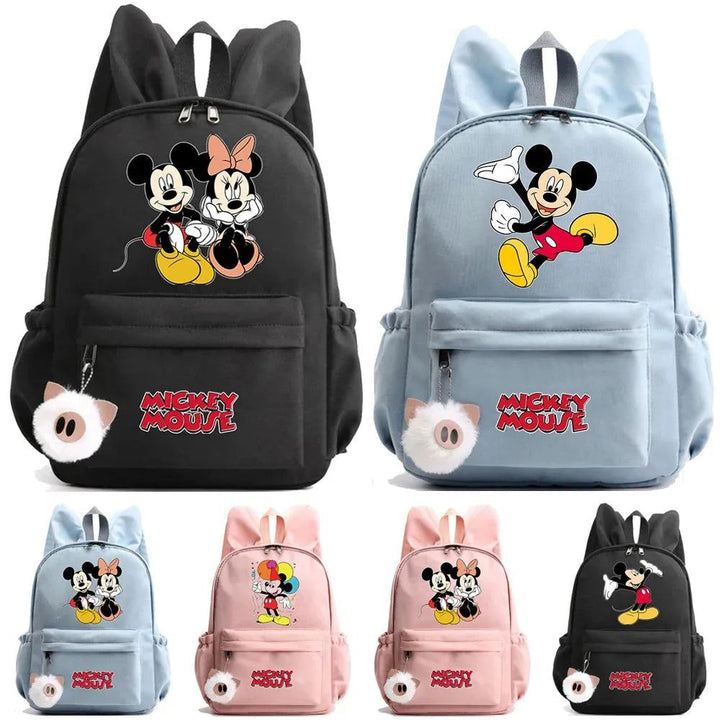 Disney Mickey Mouse Backpack for Girl Boy Student Teenager Children Rucksack Women Cute Casual School Bag Kids Birthday Gift Toy