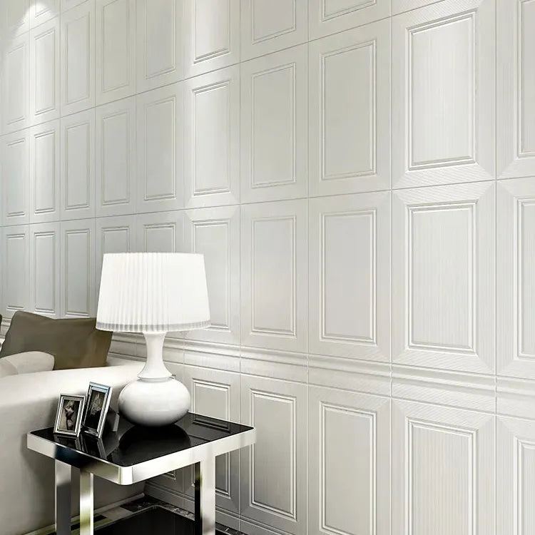 5pcs Three-dimensional self-adhesive wall board wall paper waterproof anti-collision wall sticker flexible packaging decoration