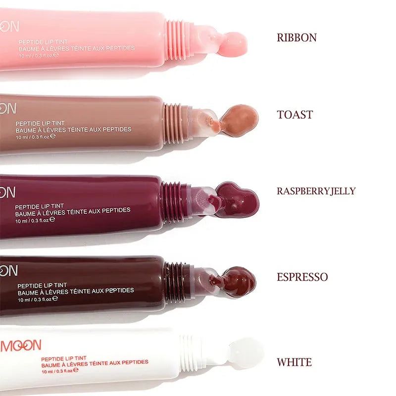 5-Color Peptide Glossy Lip, Balm Long Lasting Hydrating and Lightening Lip Lines,Sexy Plumping Colorfast,Lip Treatment