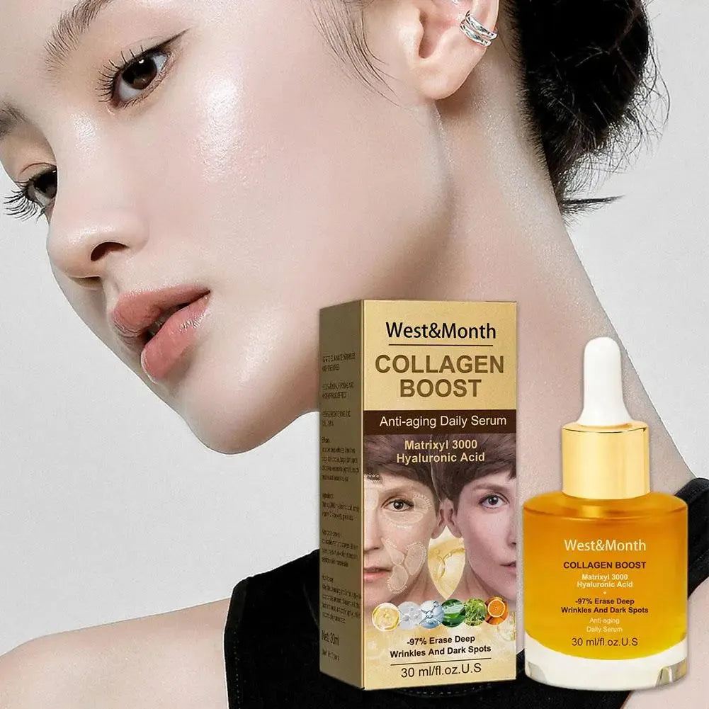 Collagen Essence Moisturizing Hydrating Tightening Korean Facial Serum Brighten Fade Fine Lines Anti-aging Face Care Cosmetics