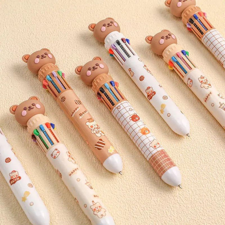 Ballpoint Pen Cartoon Bear 0.5mm Colorful Ink Gel Pens