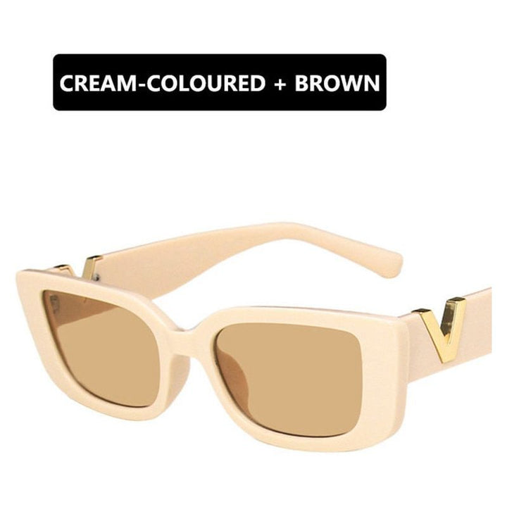 Vintage Cat Eye Sunglasses Fashion Women Shades UV400 Sun Glasses Brand Designer Men Trendy Multicolor Eyewear Cycling Goggles - Jointcorp