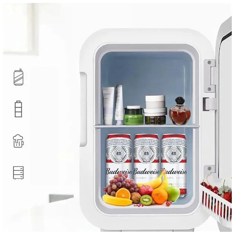 4L Mini Refrigerator Portable Cooler Compact Refrigerator 220V for Car Truck Kitchen Home Use Picnic Camping Silent Freezer