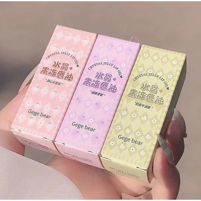 Crystal Jelly Lip Oil Plumping Hydrating Jelly Lip Gloss Lasting Moisturizing Transparent Lip Oil Balm Long Lasting Glow Oil
