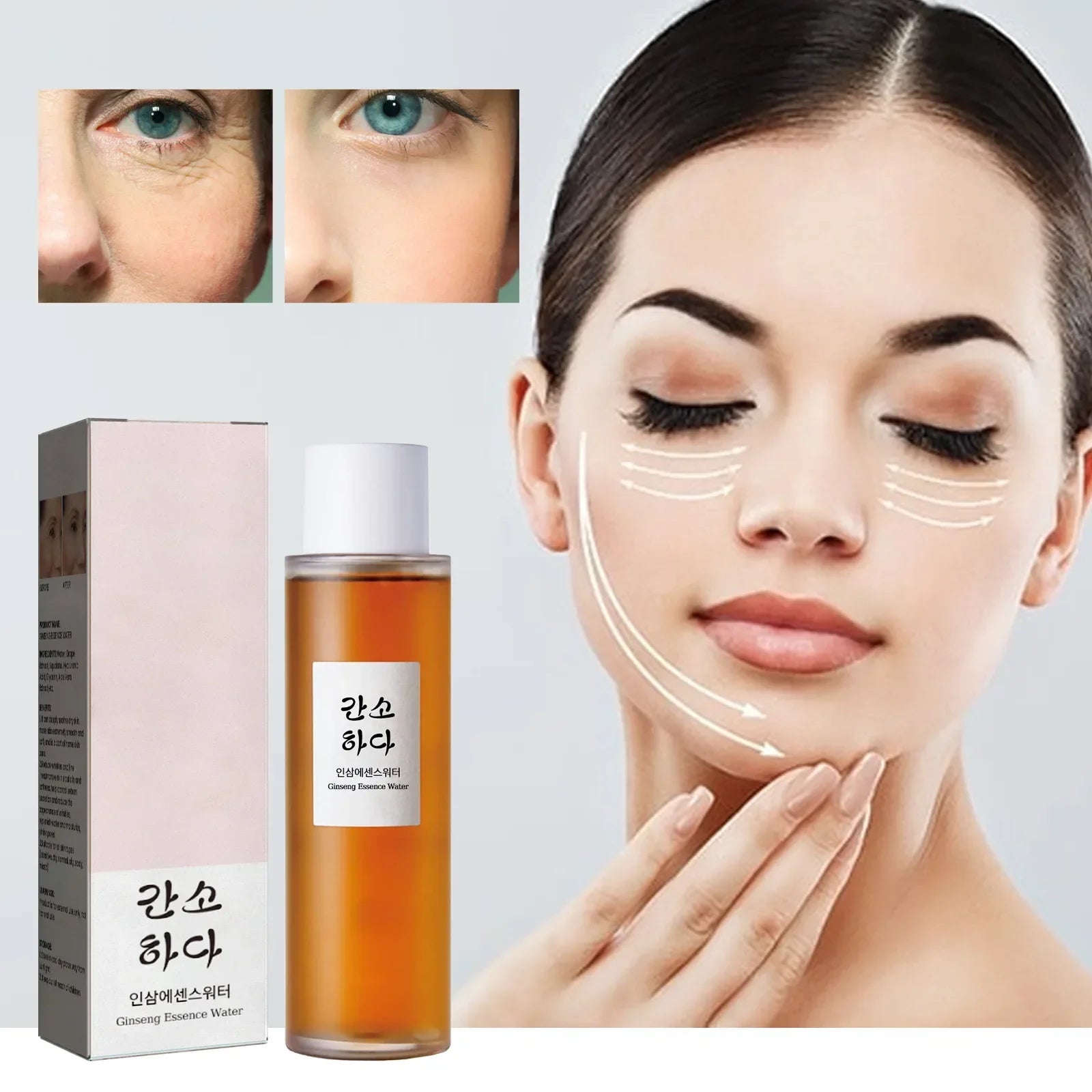 Ginseng Essence Water Moisturizes and Repairs Skin, Fades Fine Lines, Brightens Skin Tone, Anti-wrinkle Skin Care Products