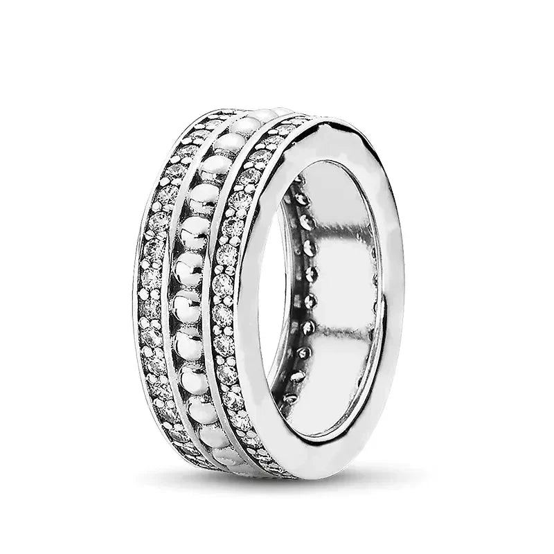 Sterling Silver Cocktail Ring Geometric Cubic Zircon for Women