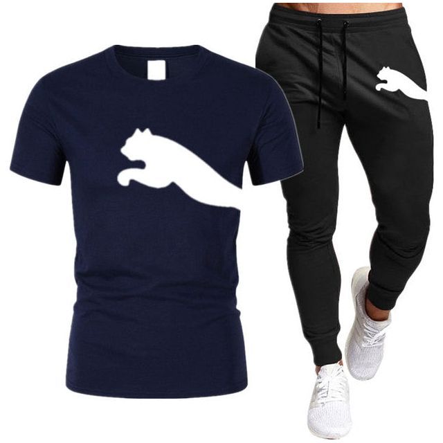 Men's Suit Fashion Sportswear Men's Short Sleeve T-shirt + Tracksuit Men's Casual Men's Wear Men's Jogging Suit