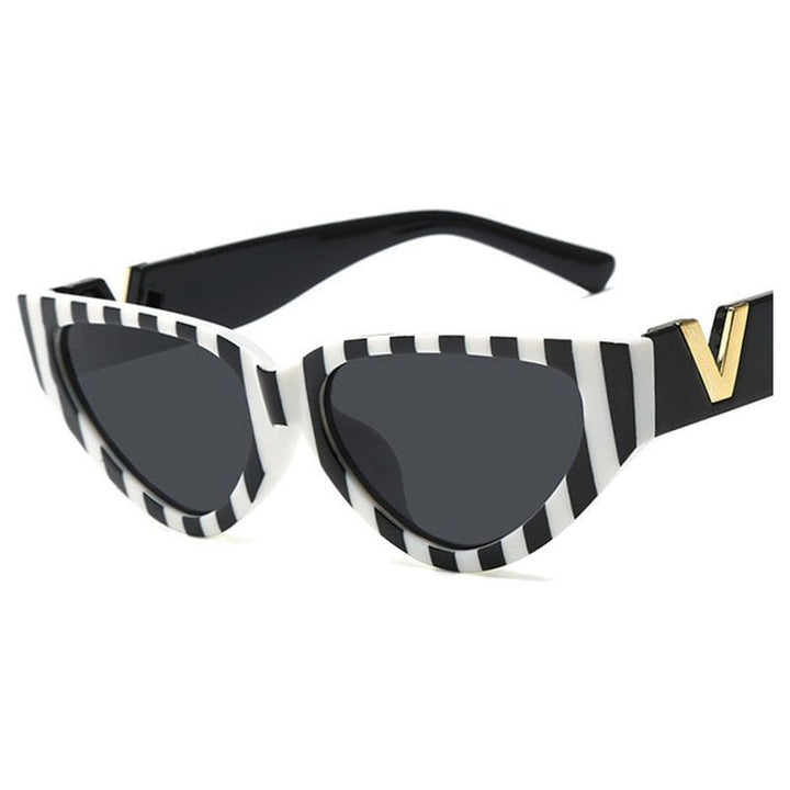 Vintage Cat Eye Sunglasses Fashion Women Shades UV400 Sun Glasses Brand Designer Men Trendy Multicolor Eyewear Cycling Goggles - Jointcorp