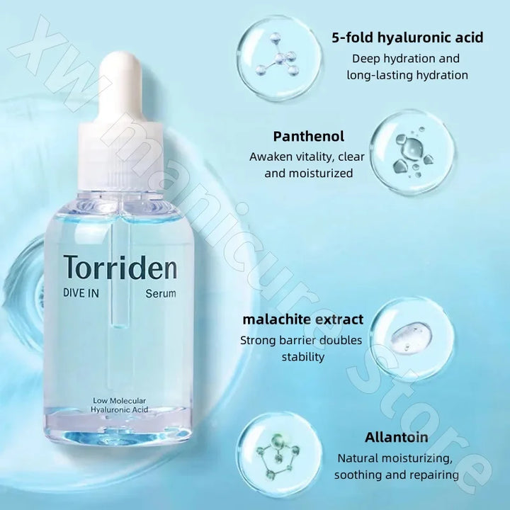 Torriden Low Molecular Hyaluronic Acid Hyaluronic Acid Ampoule Essence Hydrating Firming Lifting and Diminishing Fine Lines 50ml