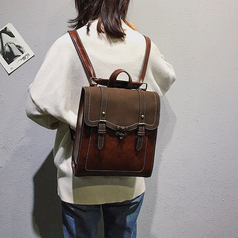 Vintage Leather Backpack New One Piece Backpack