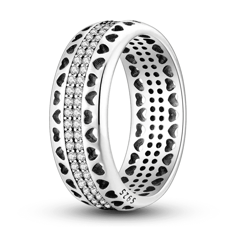 Sterling Silver Cocktail Ring Geometric Cubic Zircon for Women